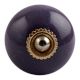 Purple Round Golden Fitting Ceramic Dresser Knob